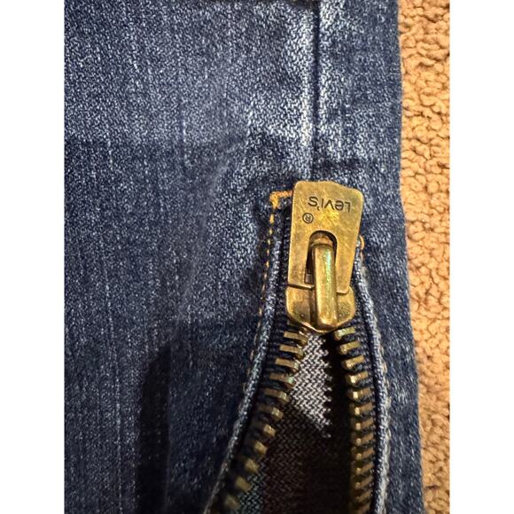 Vintage Levi’s Denim Skirt Superlow Made in USA Y2K zipper slit sides waist 33" - Picture 9 of 11